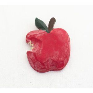 Vintage Bitten Apple Brooch - A3